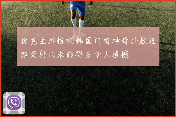 捷克主帅惊叹韩国门将神奇扑救近距离射门未能得分令人遗憾